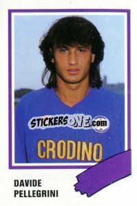 Sticker Davide Pellegrini - Calcio 1989 n. 100 - Euroflash