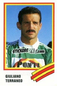 Sticker Giuliano Terraneo - Calcio 1989 n. 155 - Euroflash