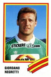 Cromo Giordano Negretti - Calcio 1989 n. 156 - Euroflash