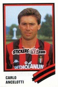 Cromo Carlo Ancelotti - Calcio 1989 n. 182 - Euroflash