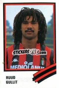Cromo Ruud Gullit - Calcio 1989 n. 185 - Euroflash