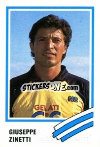Sticker Giuseppe Zinetti - Calcio 1989 n. 207 - Euroflash