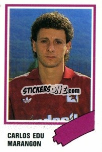 Cromo Carlos Edu Marangon - Calcio 1989 n. 280 - Euroflash
