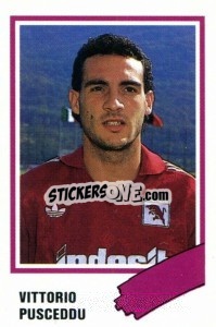 Sticker Vittorio Pusceddu - Calcio 1989 n. 286 - Euroflash