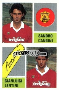 Cromo Sandro Cangini / Gianluigi Lentini - Calcio 1989 n. 312 - Euroflash