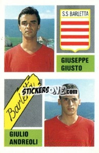 Cromo Giuseppe Giusto / Giulio Andreoli - Calcio 1989 n. 329 - Euroflash