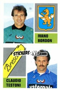 Figurina Ivano Bordon / Claudio Testoni - Calcio 1989 n. 331 - Euroflash