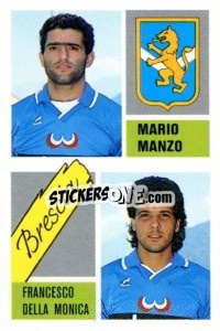 Sticker Mario Manzo / Francesco Della Monica - Calcio 1989 n. 335 - Euroflash