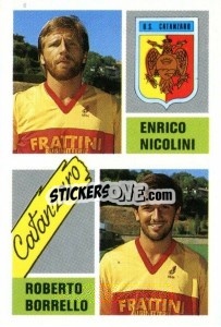 Figurina Enrico Nicolini / Roberto Borrello - Calcio 1989 n. 340 - Euroflash
