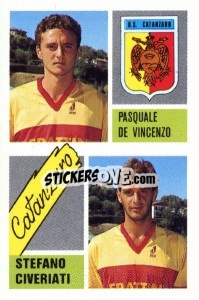 Sticker Pasquale De Vincenzo / Stefano Civeriati - Calcio 1989 n. 341 - Euroflash