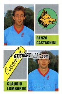 Cromo Renzo Castagnini / Claudio Lombardo - Calcio 1989 n. 344 - Euroflash