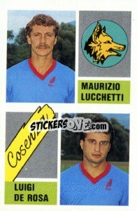 Cromo Maurizio Lucchetti / Luigi De Rosa - Calcio 1989 n. 348 - Euroflash