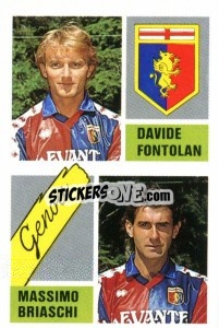 Figurina Davide Fontolan / Massimo Briaschi - Calcio 1989 n. 366 - Euroflash