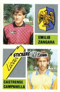 Cromo Emilio Zangara / Castrense Campanella - Calcio 1989 n. 367 - Euroflash