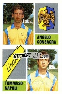 Sticker Angelo Consagra / Tommaso Napoli - Calcio 1989 n. 368 - Euroflash