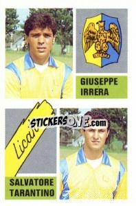 Cromo Giuseppe Irrera / Salvatore Tarantino - Calcio 1989 n. 370 - Euroflash