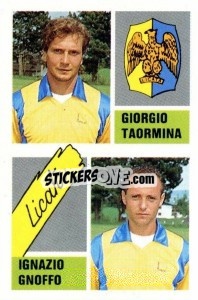Figurina Giorgio Taormina / Ignazio Gnoffo - Calcio 1989 n. 371 - Euroflash