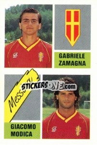 Cromo Gabriele Zamagna / Giacomo Modica - Calcio 1989 n. 375 - Euroflash