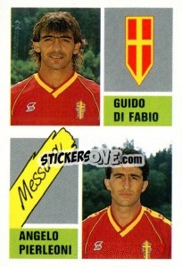 Sticker Guido Di Fabio / Angelo Pierleoni - Calcio 1989 n. 376 - Euroflash