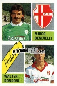 Figurina Mirco Benevelli / Walter Dondoni - Calcio 1989 n. 385 - Euroflash
