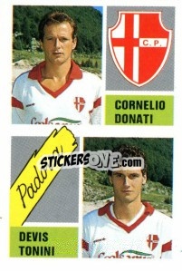 Cromo Cornelio Donati / Devis Tonini - Calcio 1989 n. 386 - Euroflash