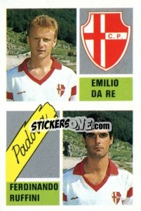 Sticker Emilio Da Re / Ferdinando Ruffini - Calcio 1989 n. 387 - Euroflash