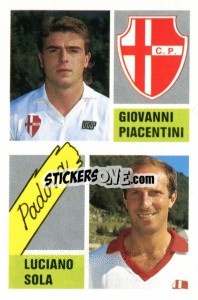 Cromo Giovanni Piacentini / Luciano Sola - Calcio 1989 n. 388 - Euroflash