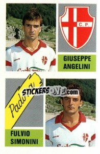 Cromo Giuseppe Angelini / Fulvio Simonini - Calcio 1989 n. 390 - Euroflash