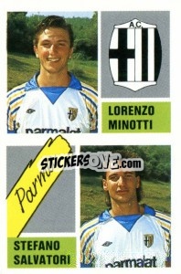 Cromo Lorenzo Minotti / Stefano Salvatori - Calcio 1989 n. 392 - Euroflash