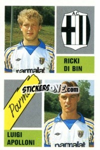Sticker Ricki Di Bin / Luigi Apolloni - Calcio 1989 n. 393 - Euroflash