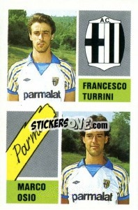 Figurina Francesco Turrini / Marco Osio - Calcio 1989 n. 395 - Euroflash