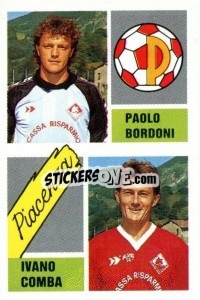 Cromo Paolo Bordoni / Ivano Comba - Calcio 1989 n. 397 - Euroflash