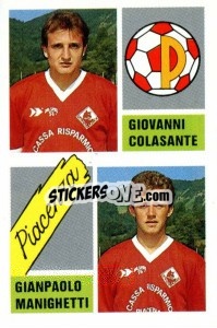 Sticker Giovanni Colasante / Gianpaolo Manighetti - Calcio 1989 n. 399 - Euroflash