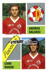 Figurina Andrea Galassi / Luigi Russo - Calcio 1989 n. 400 - Euroflash