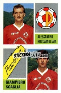 Sticker Alessandro Roccatagliata / Giampiero Scaglia - Calcio 1989 n. 401 - Euroflash