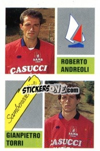 Sticker Roberto Andredli / Gianpietro Torri - Calcio 1989 n. 410 - Euroflash