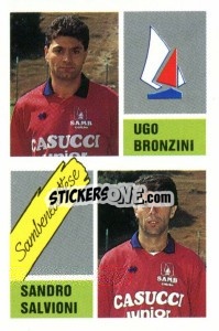 Sticker Ugo Bronzini / Sandro Salvioni - Calcio 1989 n. 411 - Euroflash