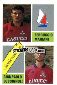 Cromo Ferruccio Mariani / Gianpaolo Lussignoli - Calcio 1989 n. 412 - Euroflash