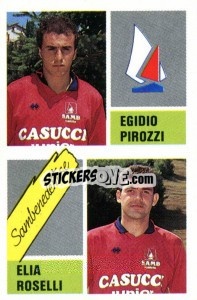Sticker Egidio Pirozzi / Elia Roselli - Calcio 1989 n. 414 - Euroflash