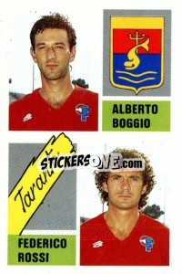 Cromo Alberto Boggio / Federico Rossi - Calcio 1989 n. 416 - Euroflash
