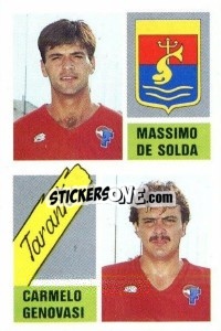 Cromo Massimo De Solda / Carmelo Genovasi - Calcio 1989 n. 417 - Euroflash