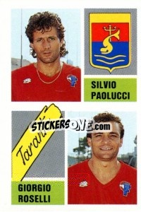 Sticker Silvio Paolucci / Giorgio Roselli - Calcio 1989 n. 419 - Euroflash
