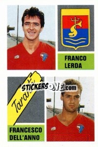 Figurina Franco Lerda / Francesco Dell'Anno - Calcio 1989 n. 420 - Euroflash