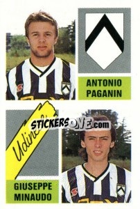 Cromo Antonio Paganin / Giuseppe Minaudo - Calcio 1989 n. 423 - Euroflash