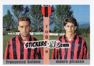 Figurina Francesco Baiano / Mauro Picasso - Calcio Flash 1991 n. 362 - Euroflash