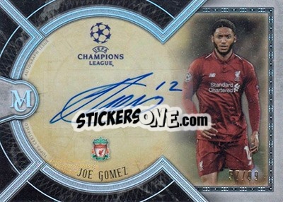 Cromo Joe Gomez - UEFA Champions League Museum Collection 2018-2019 n. AA-JG - Topps