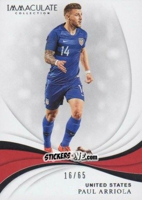 Cromo Paul Arriola - Immaculate Soccer 2018-2019 n. 44 - Panini