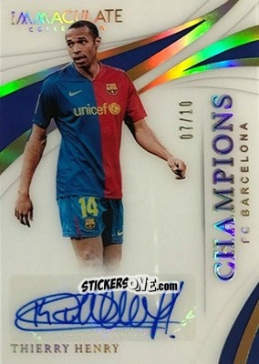 Cromo Thierry Henry - Immaculate Soccer 2018-2019 n. CH-TH - Panini