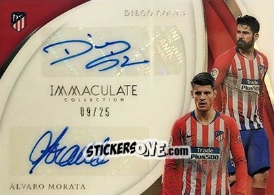 Figurina Diego Costa / Alvaro Morata - Immaculate Soccer 2018-2019 n. DU-CM - Panini