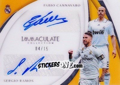 Cromo Fabio Cannavaro / Sergio Ramos - Immaculate Soccer 2018-2019 n. DU-CR - Panini